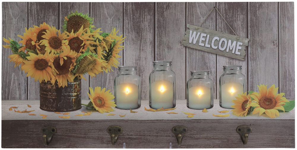 Wall picture with LED "Sun flowers"