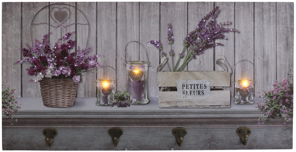 Wall picture with LED "Lavender"