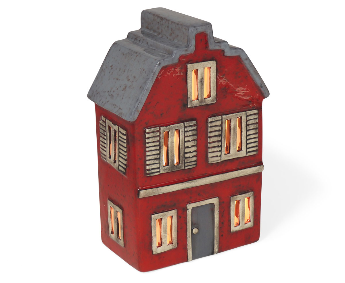 Tealight house LEORA, ceramic