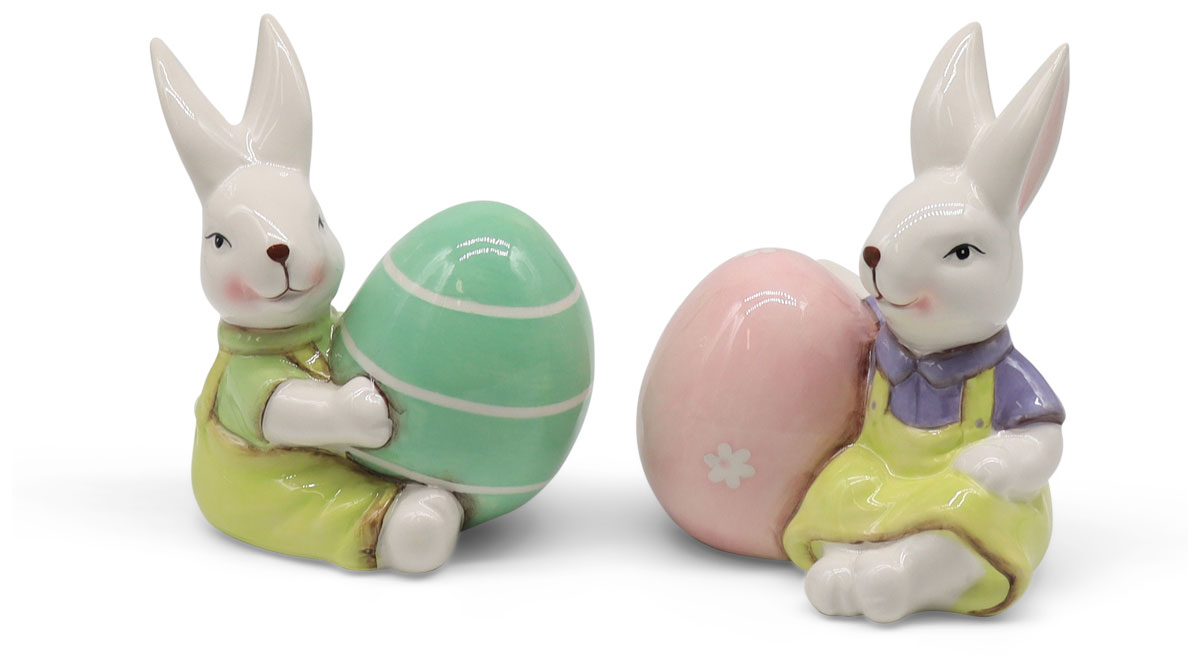 Bunnies Flopsy & Mopsy, ceramic