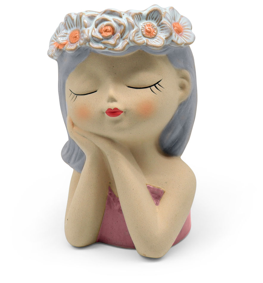 Plant pot Mademoiselle Chloé, ceramic