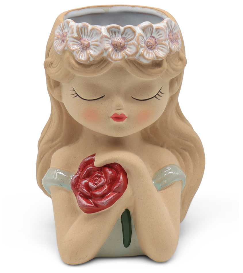Plant pot Mademoiselle Camille, ceramic