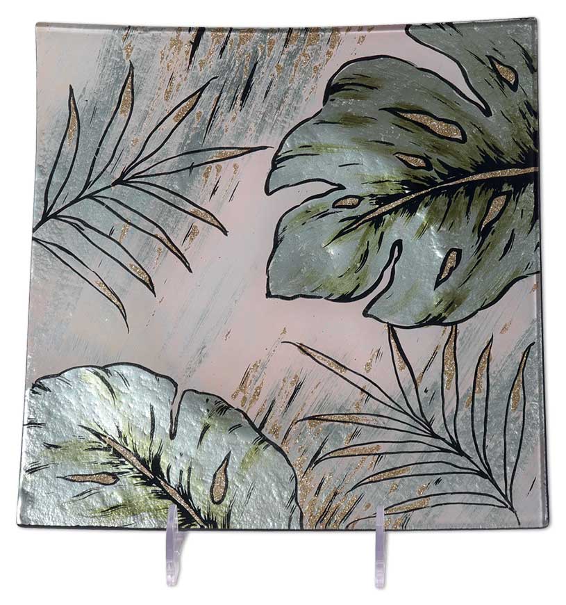 Glass plate "Blatt" (leaf)