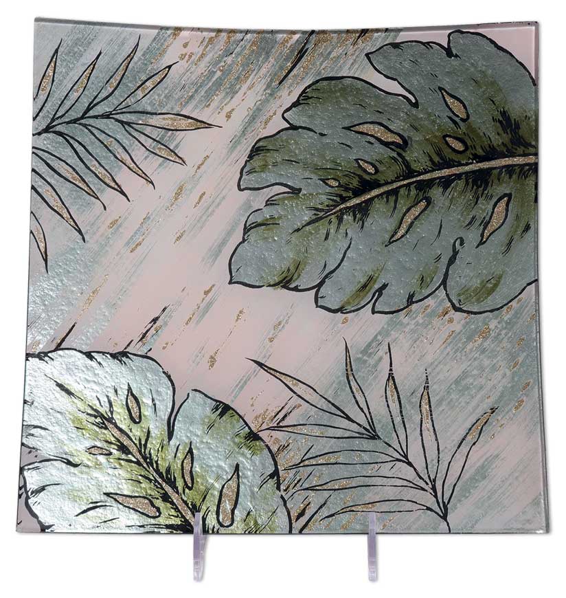 Glass plate "Blatt" (leaf)