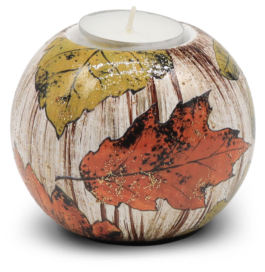Tealight holder from ceramics "Blaetter" (leaves)