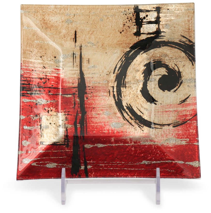 Glass plate "Perseus" square