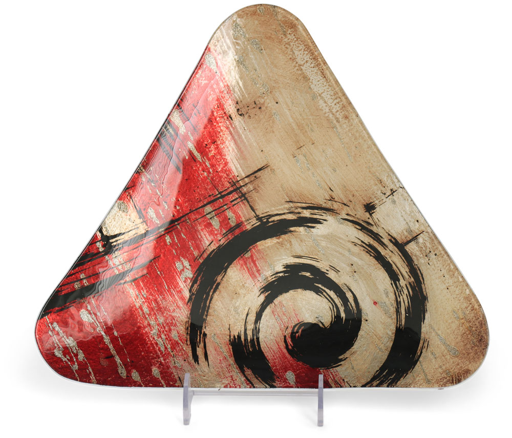 Glass plate "Perseus" triangular