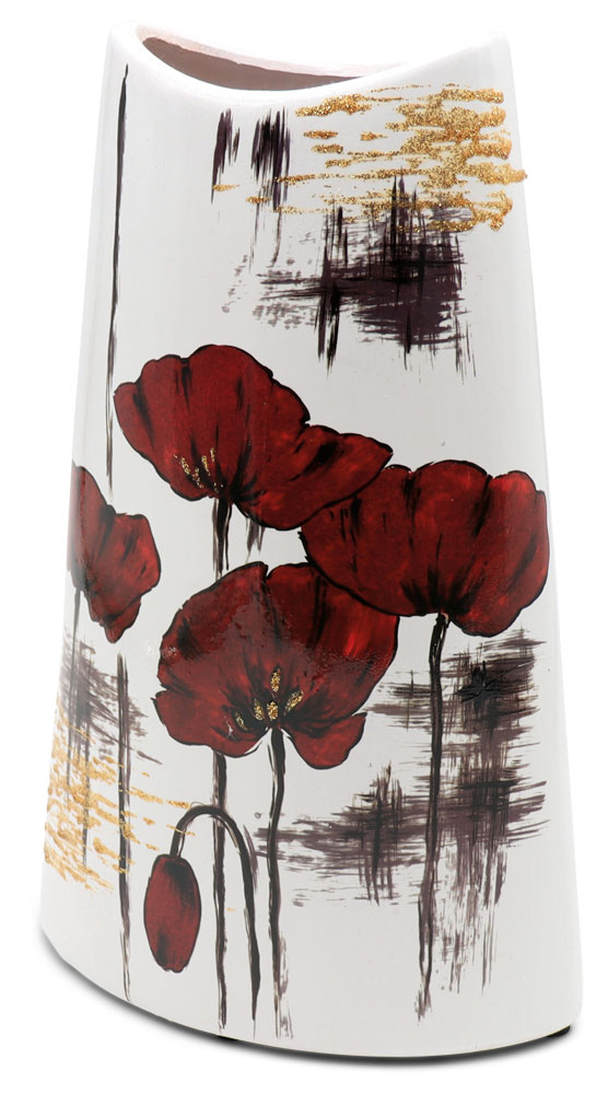 Vase "Mohnblumen" (poppy) longish