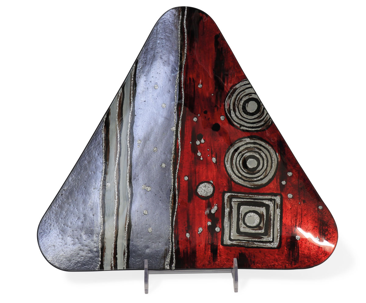 Glass plate "Univers" triangular