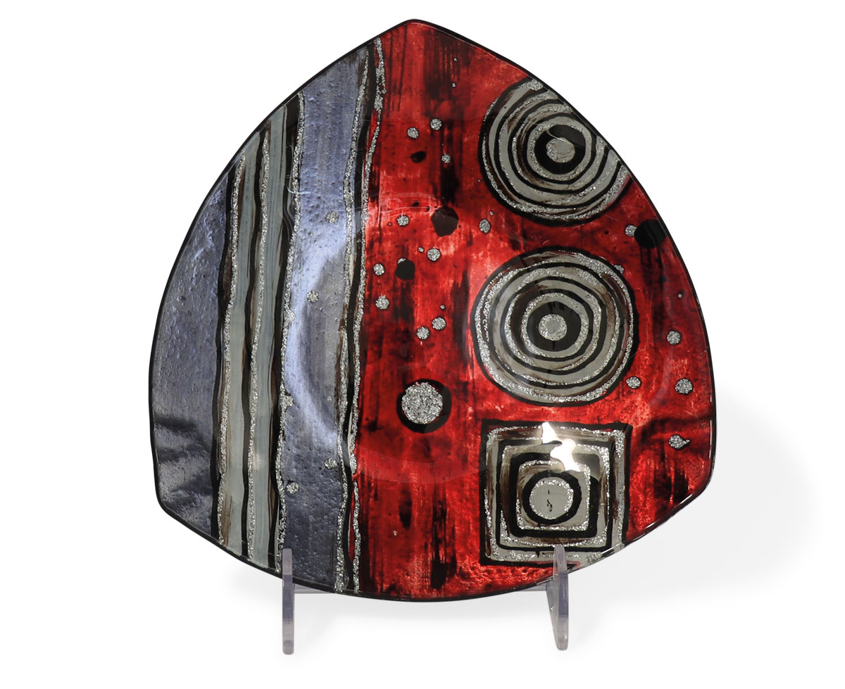 Glass plate "Univers" triangular