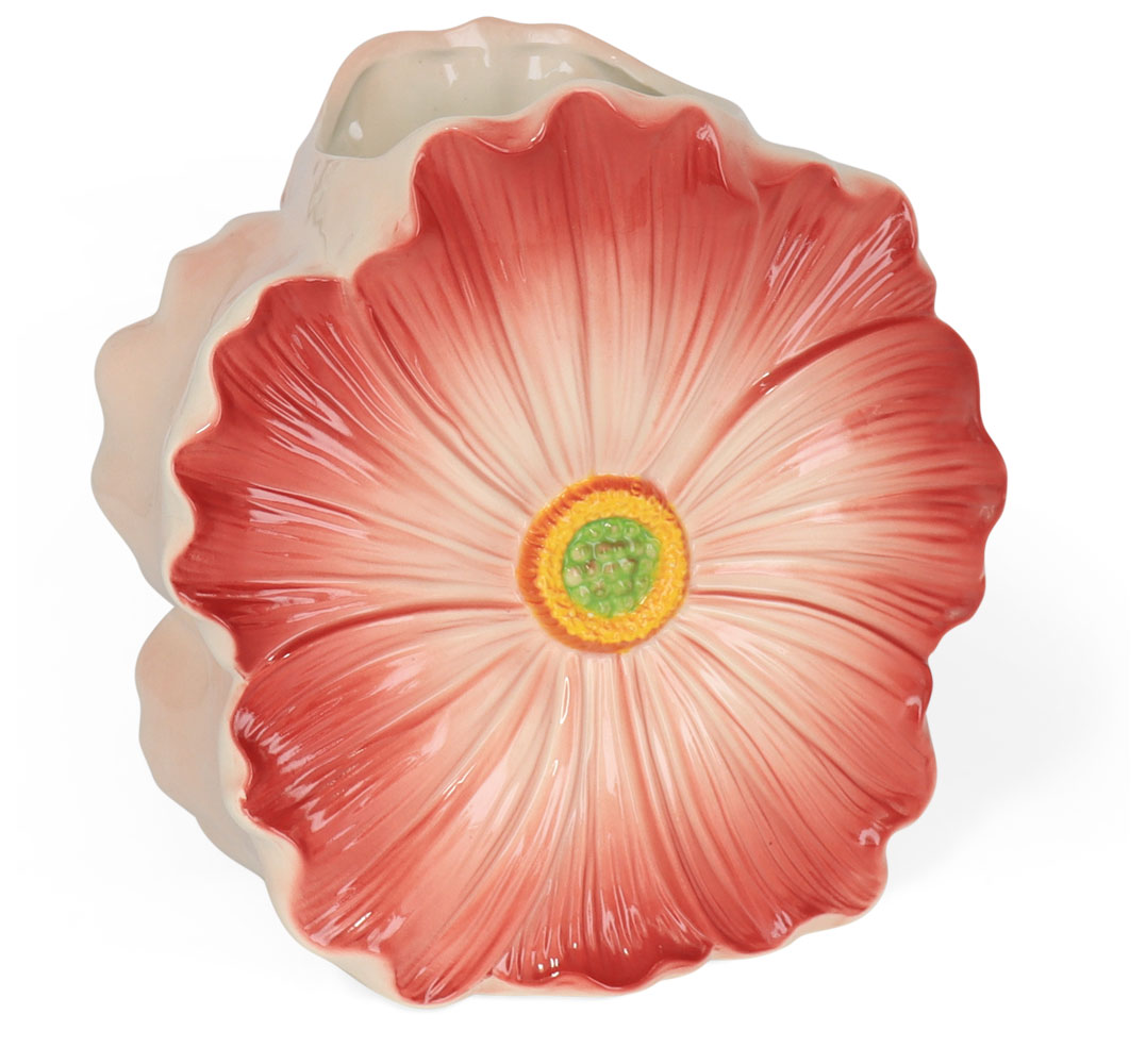 Flower vase bordeaux, earthenware