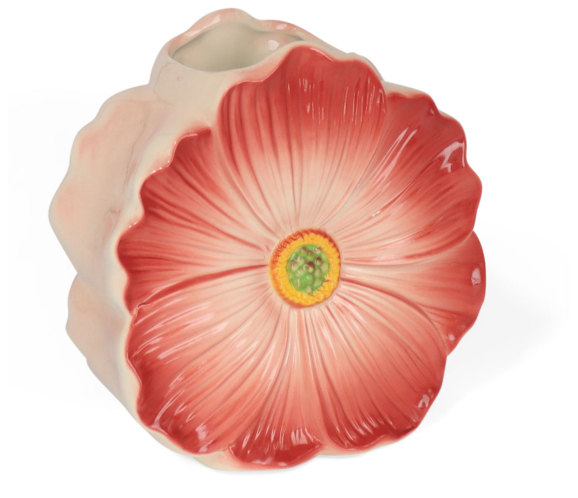 Flower vase bordeaux, earthenware