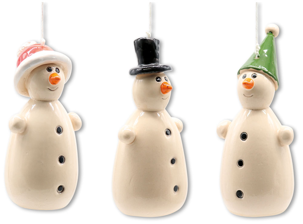 Bells snowman, mix of 3