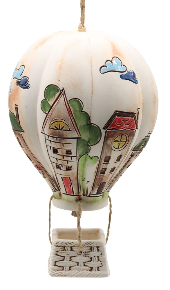 Ballon colourful city, ceramic