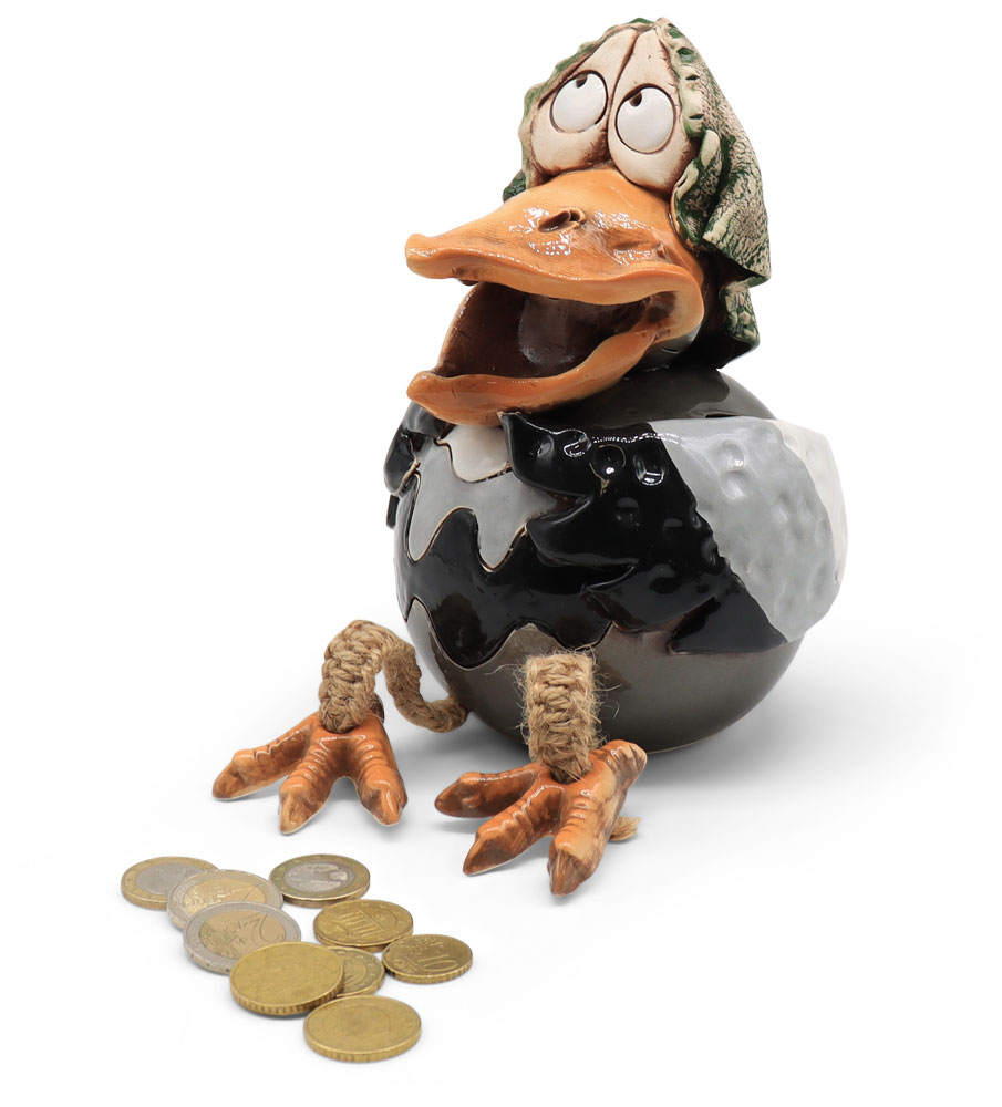 Coins bank bird