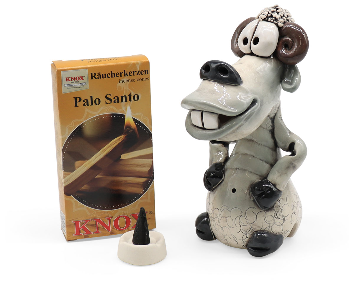 Incense smoker sheep, ceramic