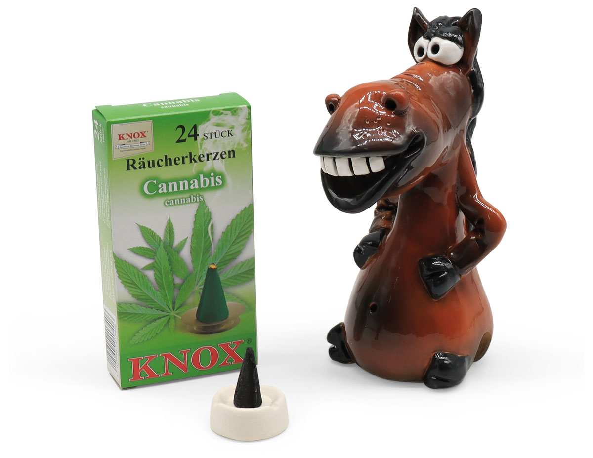 Incense smoker horse, ceramik