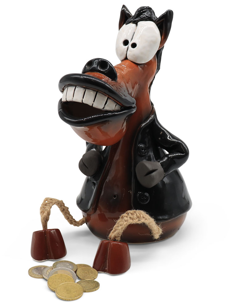 Coins bank horse