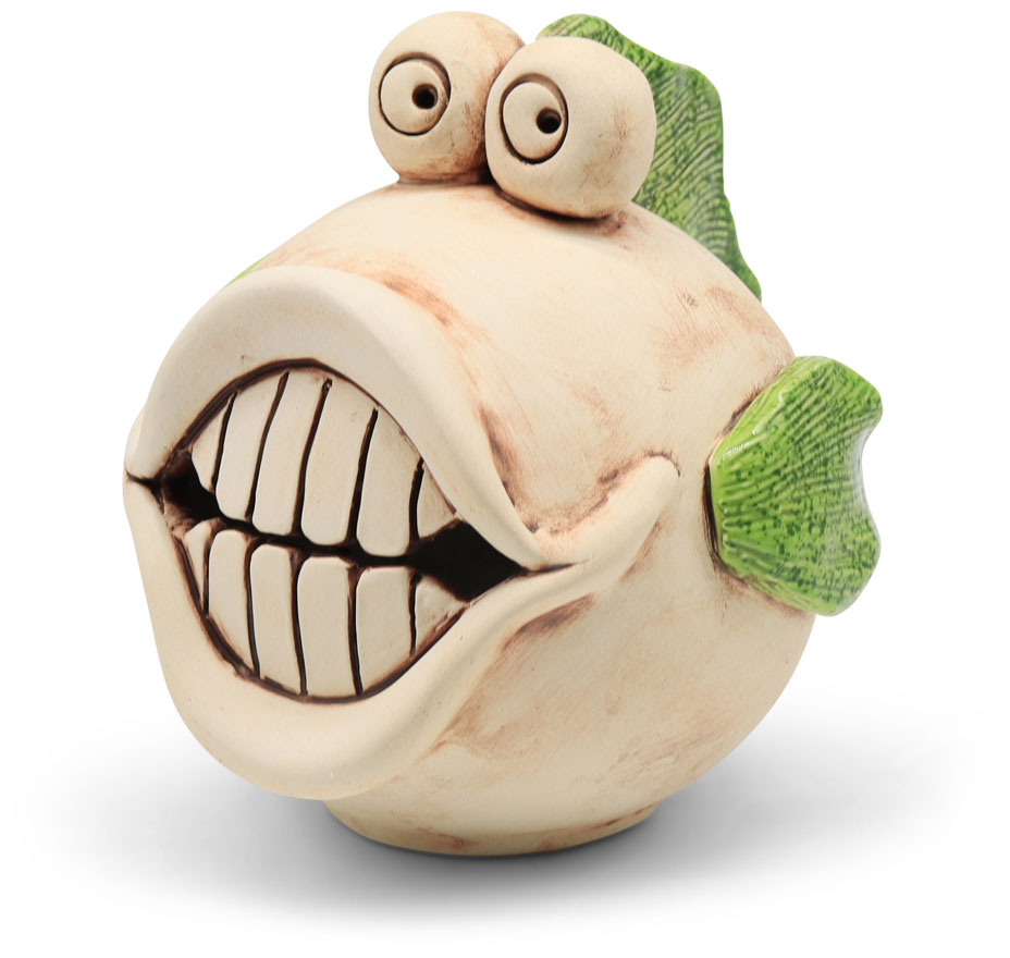 Coin bank fish Dori green