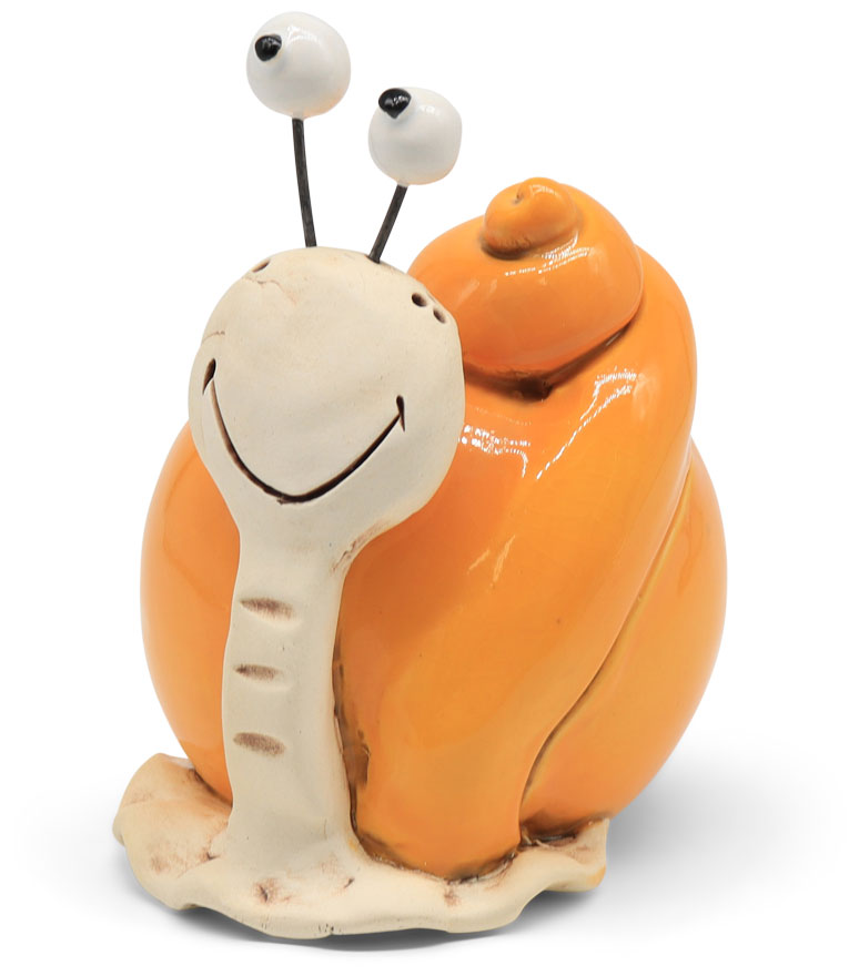 Coin bank snail Finchen yellow