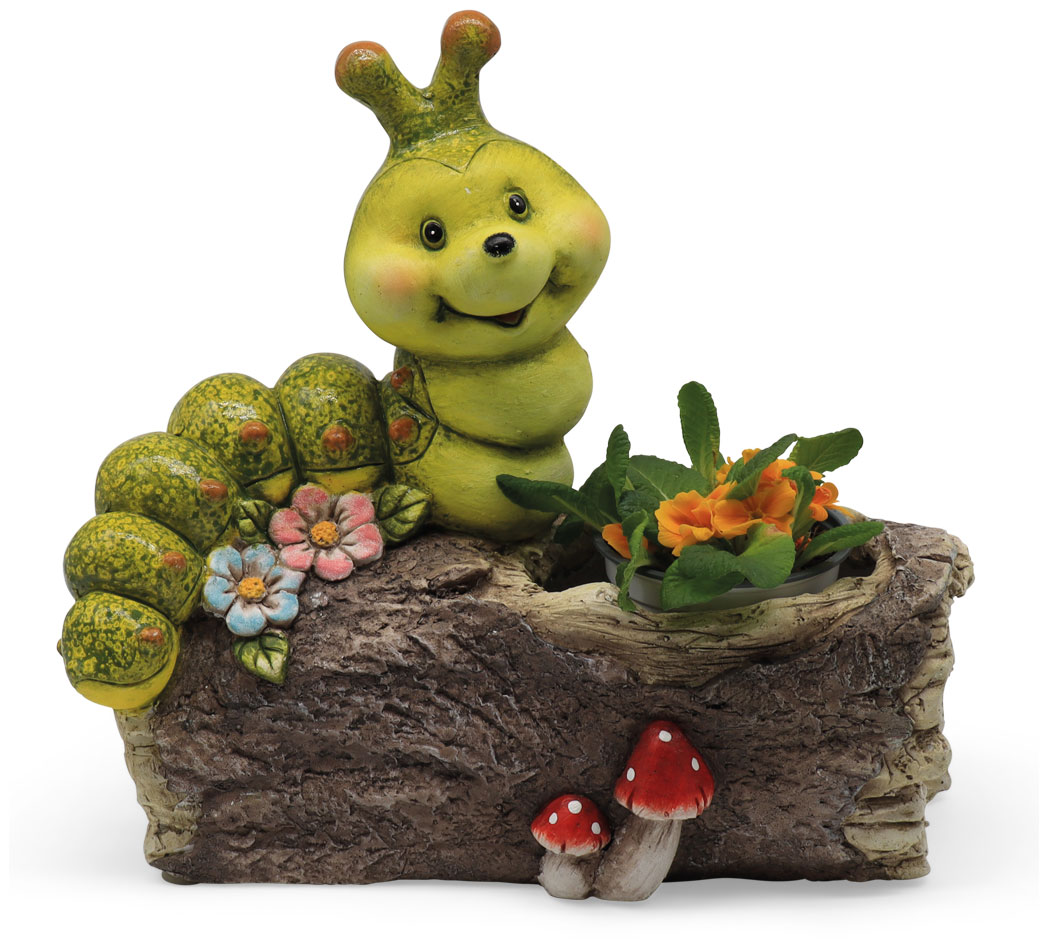 Plant pot caterpillar Gusti, ceramic