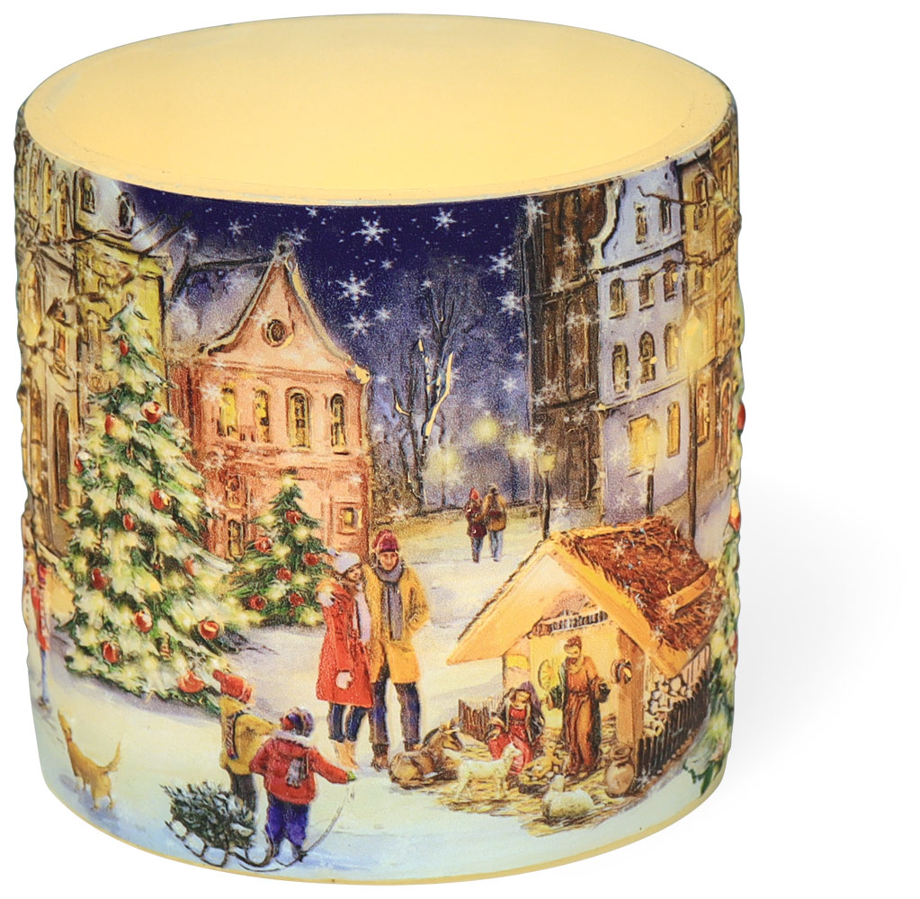 Candle tealight holder "Weihnachtsmarkt" (christmas market) Candle tealight holder "Weihnachtsmarkt" (christmas market)