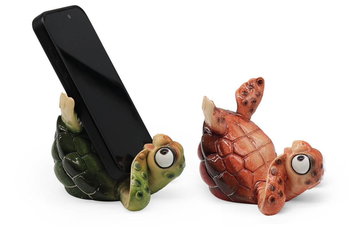 Cell phone holder Schildi, mix of 2, polyresin