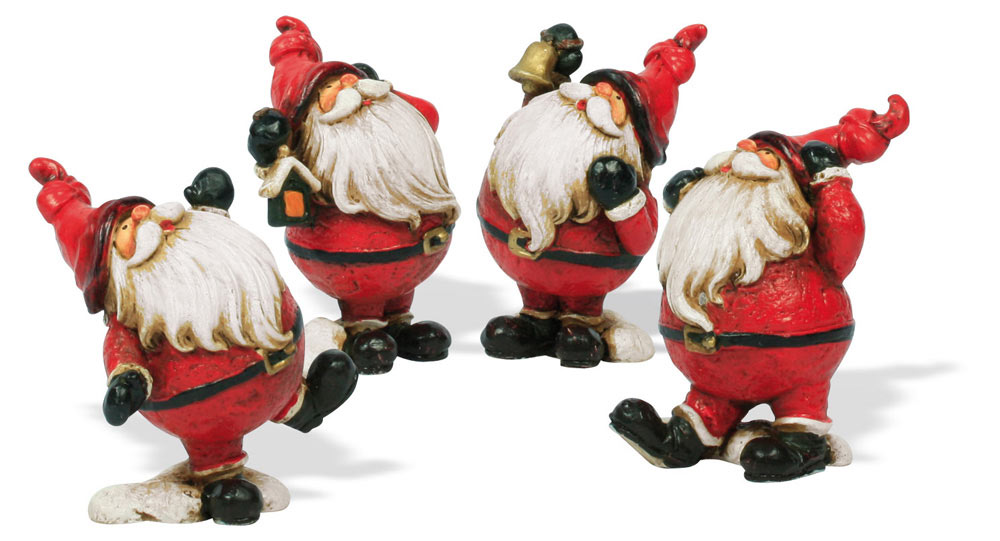 Santa Claus, mix of 4