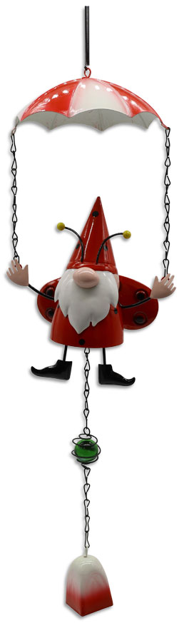 Metal spring figure leprechaun with parachute