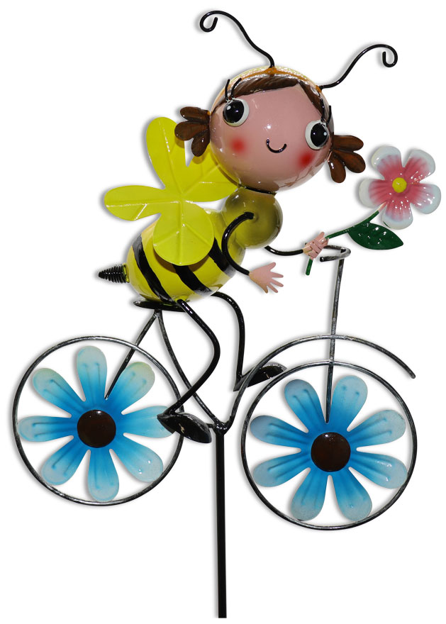 Metal windmill bee