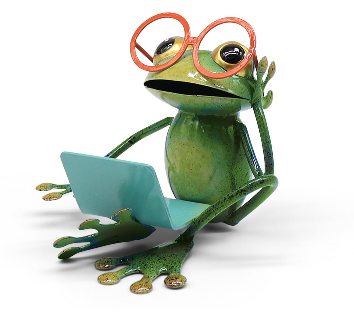 Frog Canyon with notebook