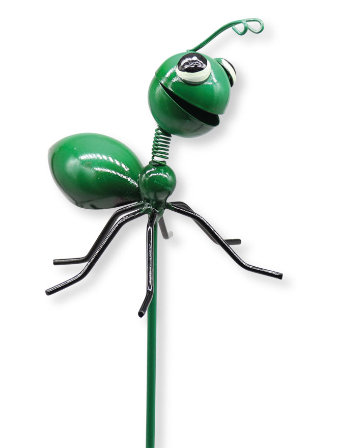 Garden stick metal ant green