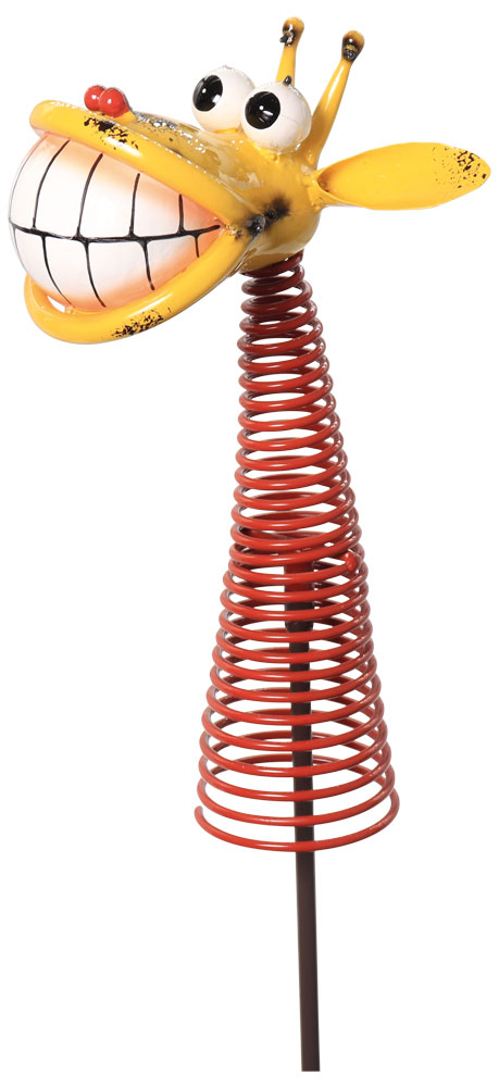 Garden stick giraffe Alma, metal