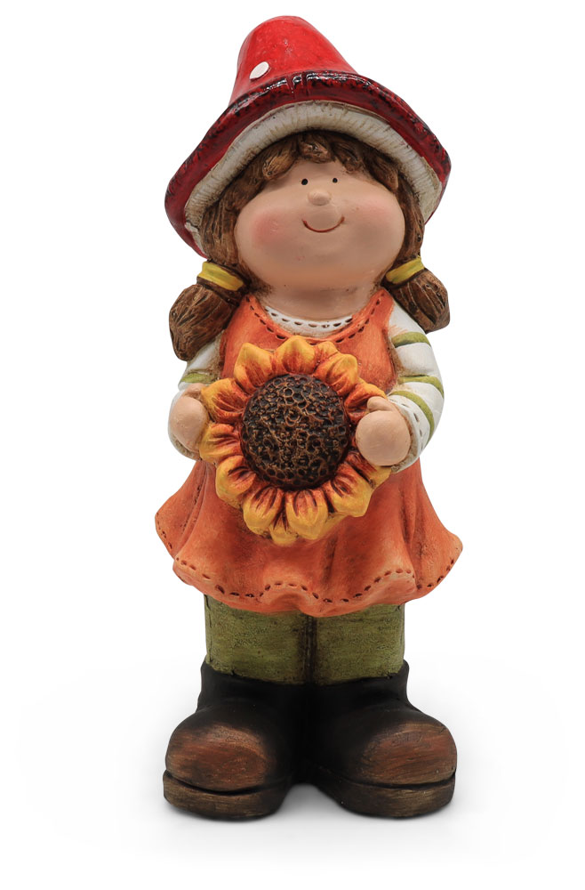 Garden girl, polyresin