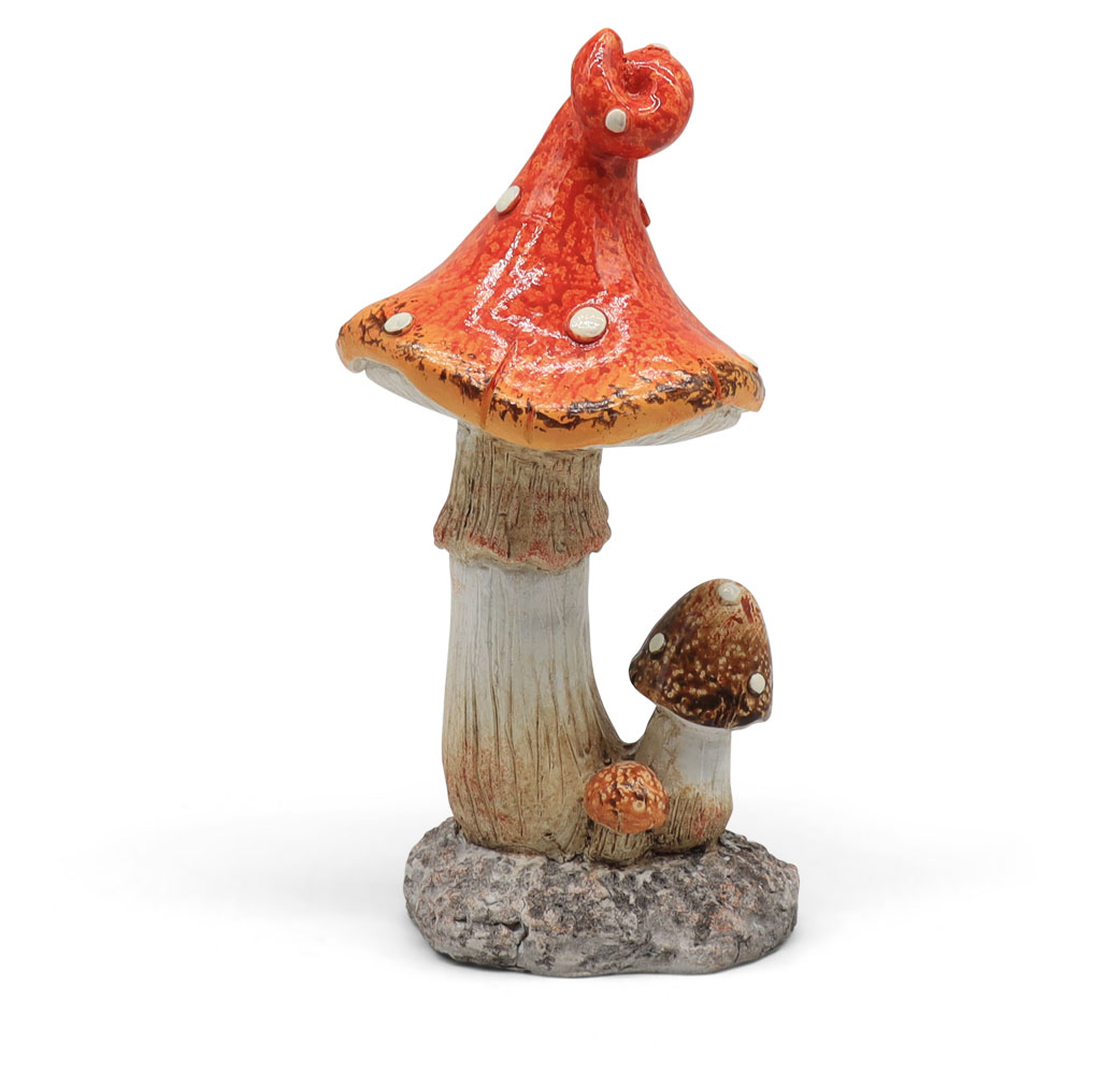 Couple of mushrooms, polyresin