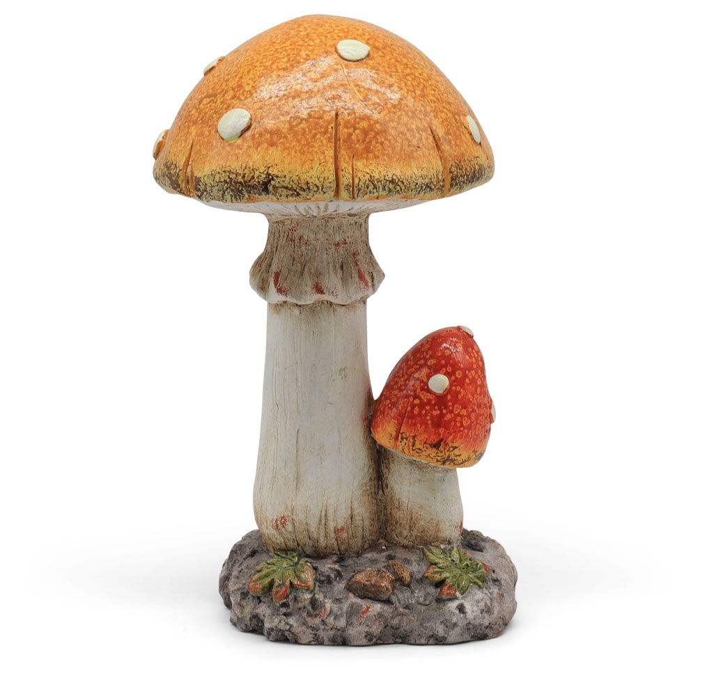 Couple of mushrooms, polyresin