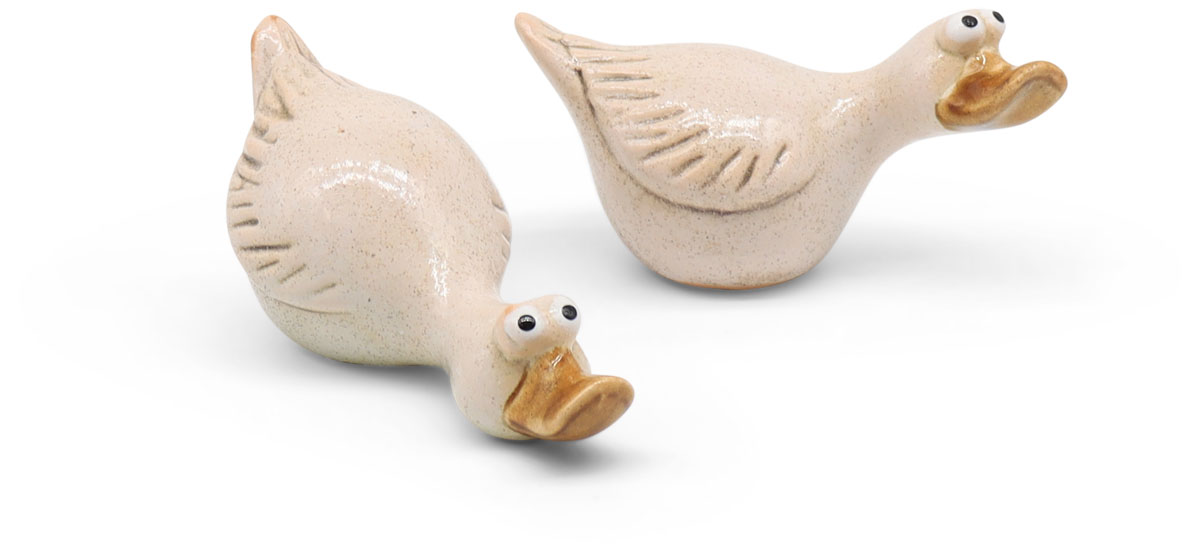 Ducks Patty & Piper, earthenware