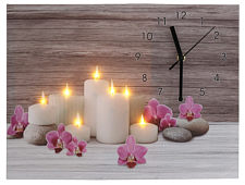 Wanduhr mit LED "Kerzen"