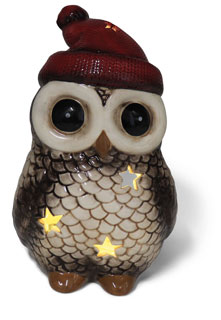 Tealight holder owl Gertrud