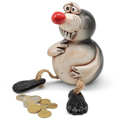 Coins bank mole