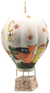 Ballon with cats and houses
