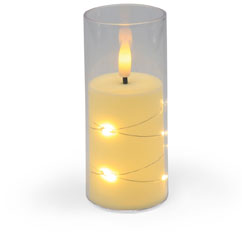 LED candle in acrylic holder
