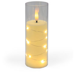LED candle in acrylic holder