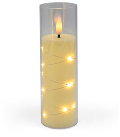 LED candle in acrylic holder