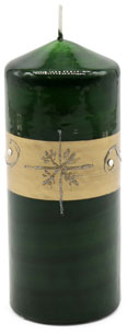 Candle cylinder Ornament 1 green