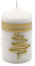 Candle cylinder Ornament 3 white