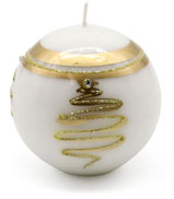 Candle ball Ornament 3 white