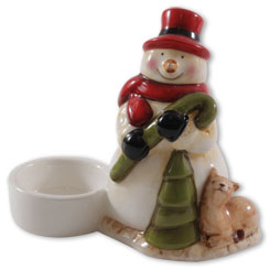 Tealight holder snowman "Fridolin"