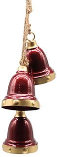 Metal bell 3-piece set red