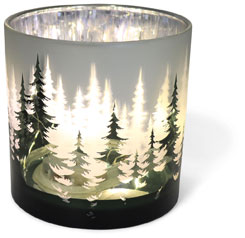 Tealight glass forest